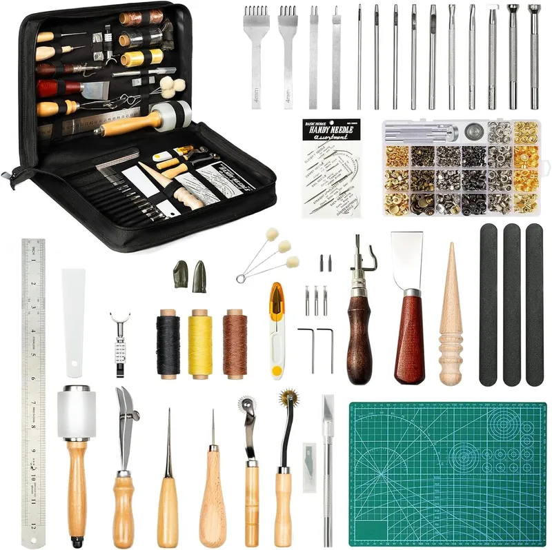 FifthQuarter Leather Tooling Kit, 458 Pcs